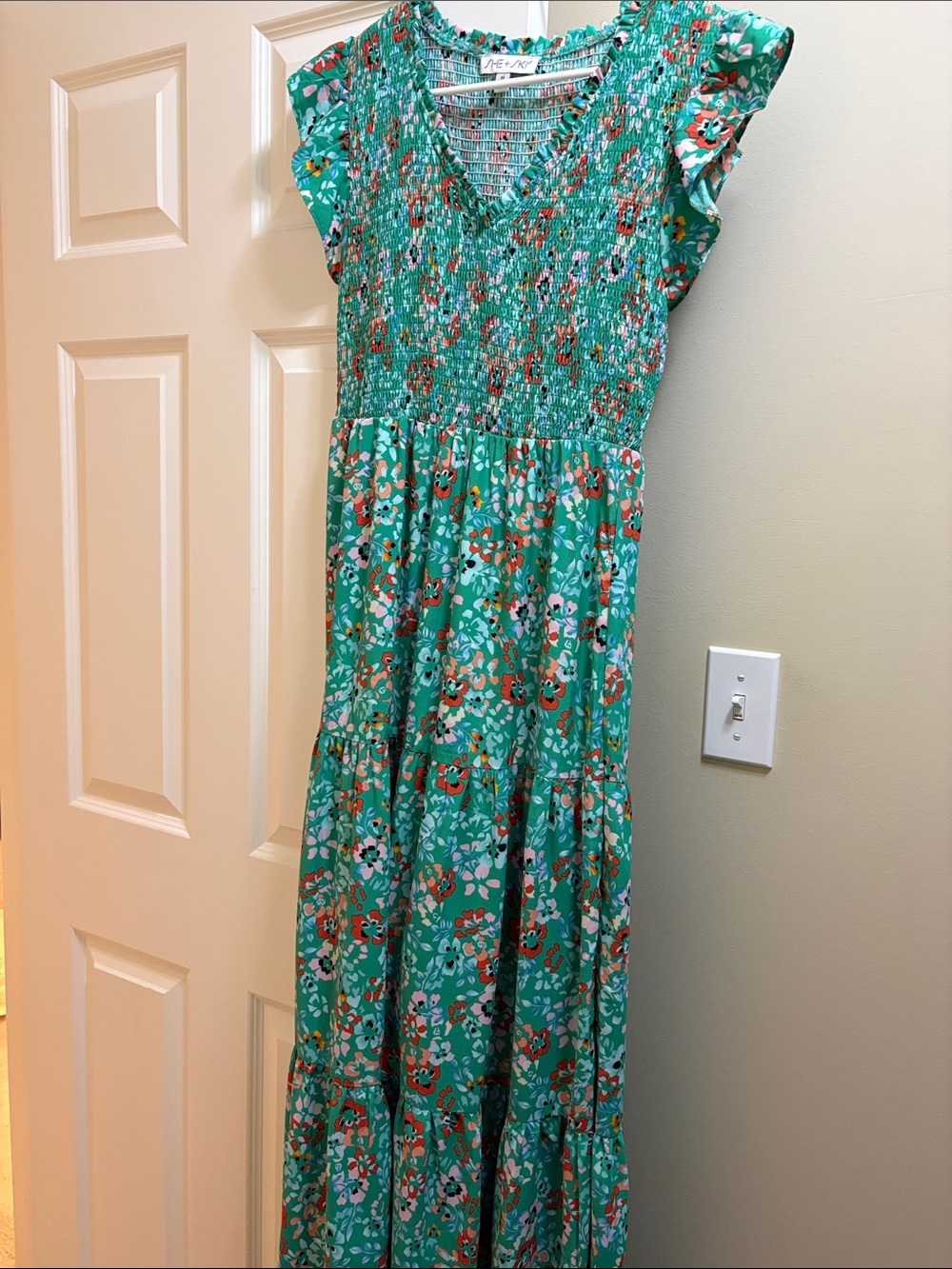 She + Sky Floral Maxi Dress